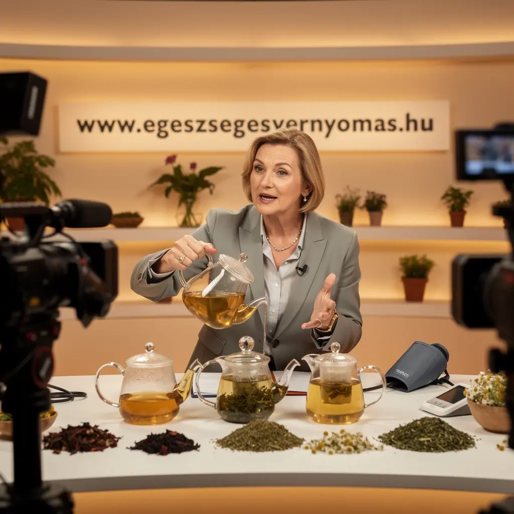 Kéz, amely gyógynövényes teát önt egy csészébe.