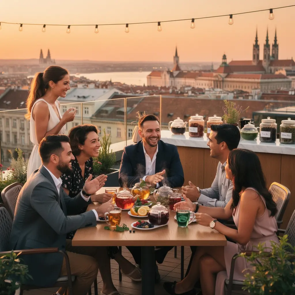 Friss gyógynövények, mint a levendula és a rozmaring, teához.
